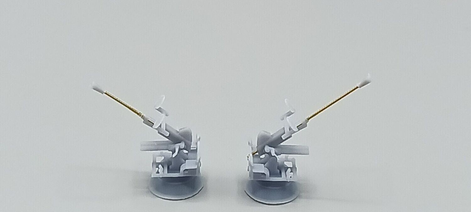 1/96 model Bofors 40mm x 1 anti aircraft used by navy. Set of 2