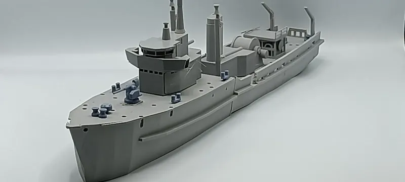 Ton-Class MCMV 1/76.2 Railway OO gauge model ship kit for dockyard scene