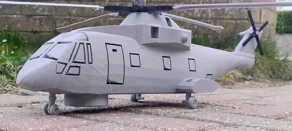 Merlin 1/32 big model helicopter kit for RC ship or garden display