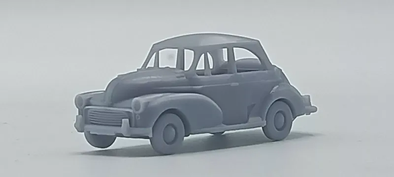 Morris Minor 2 door car 1/76 Scale / OO Gauge one piece resin model Unpainted