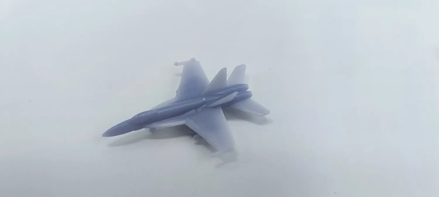 F18 Super Hornet mix of flight and folded wings 1/700 model .