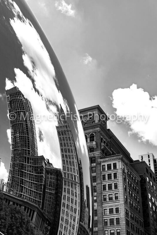 Cloud Gate West (b/w)
