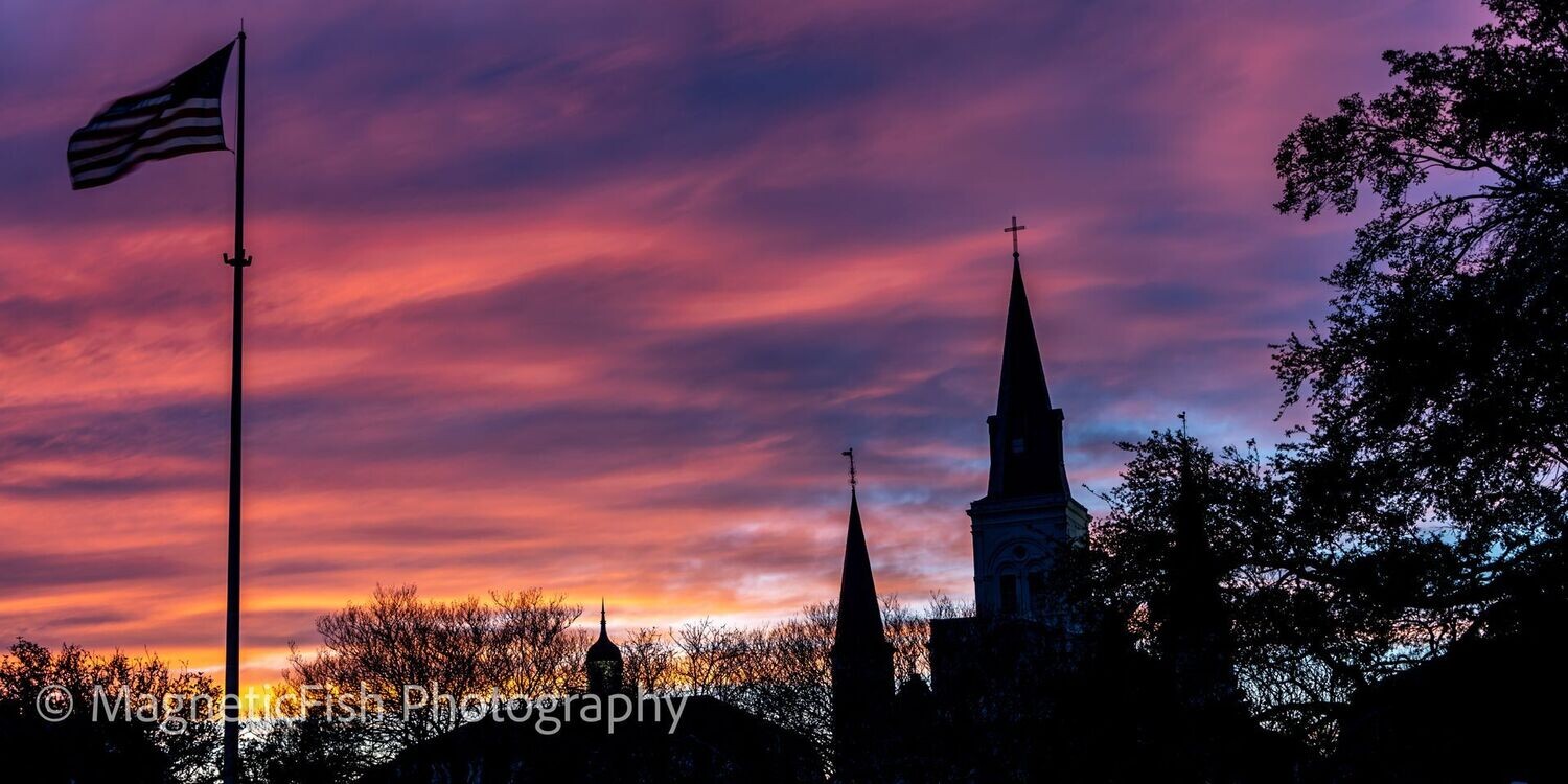 Sunset on Jackson Square