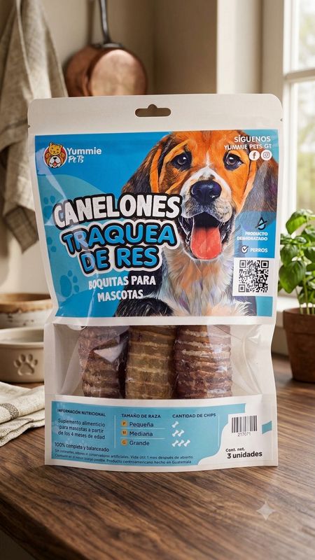 TRAQUEA DE RES PAQUETE 3 UNIDADES.