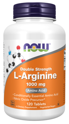 NOW- ARGININE 1000mg 120 TABS