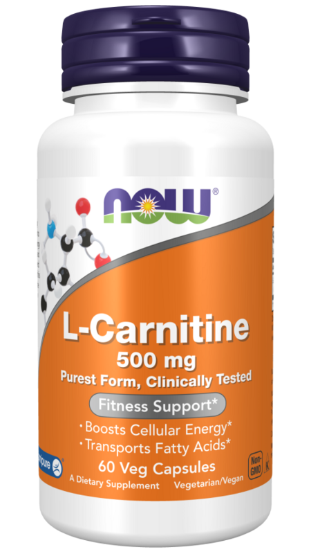 NOW- CARNITINE 500mg 60 VCAPS