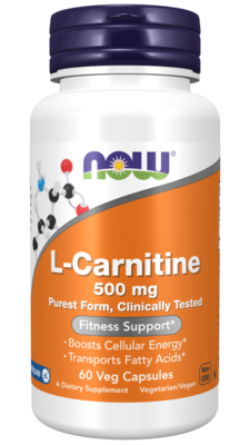 NOW- CARNITINE 500mg 60 VCAPS