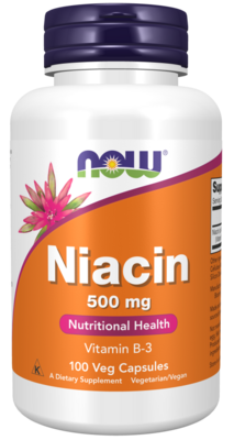 Now- NIACIN 500mg 100 Caps