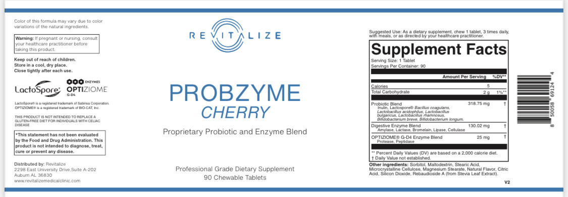 Revitalize ProbZyme Cherry 90 Chewables