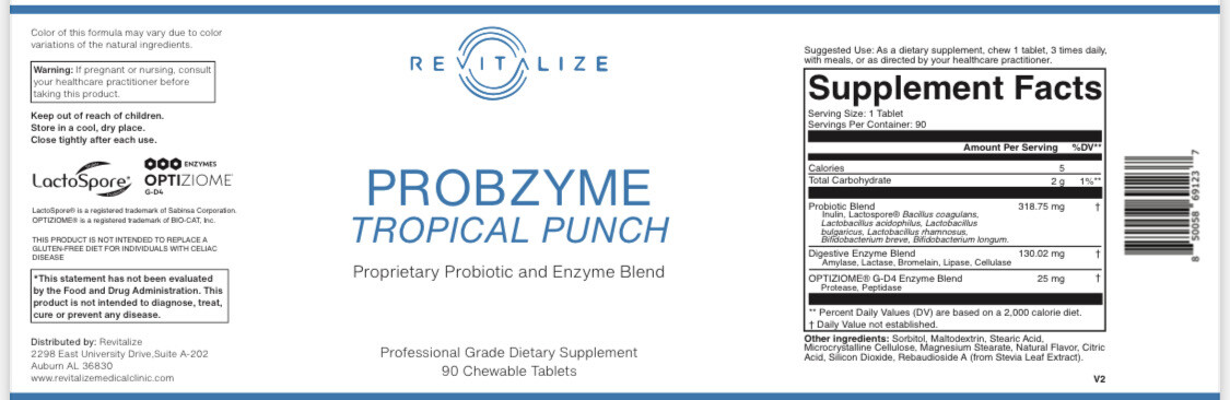 Revitalize ProbZyme Tropical Punch 90 Chewables