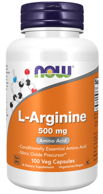 NOW- ARGININE 500mg 100 VCAPS