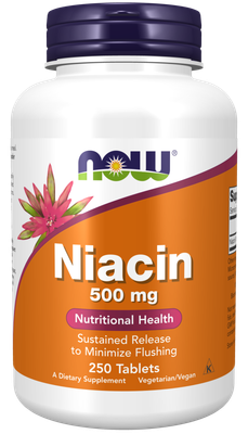Now- NIACIN 500mg TR 250 TABS