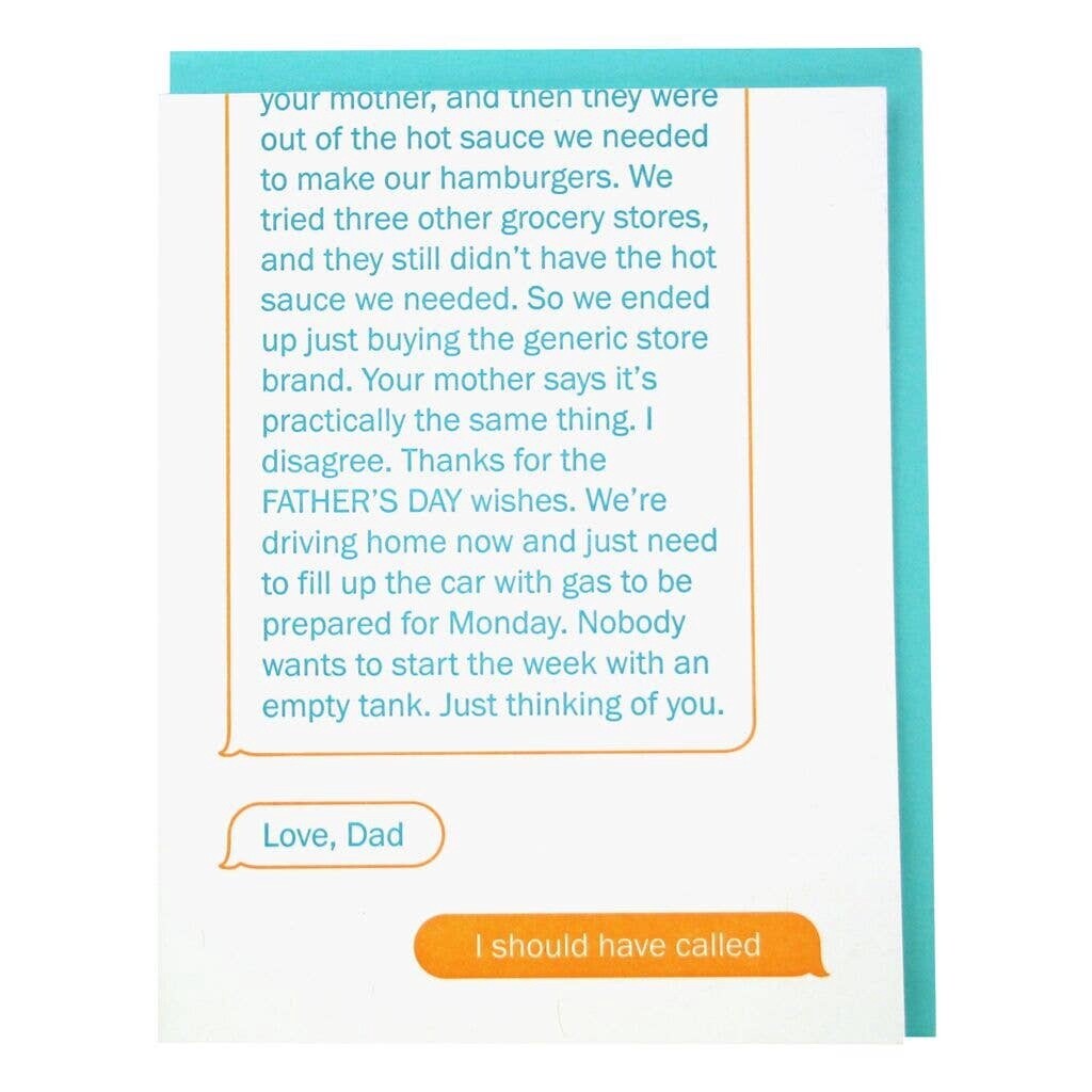 Dad Texting Father's Day Card