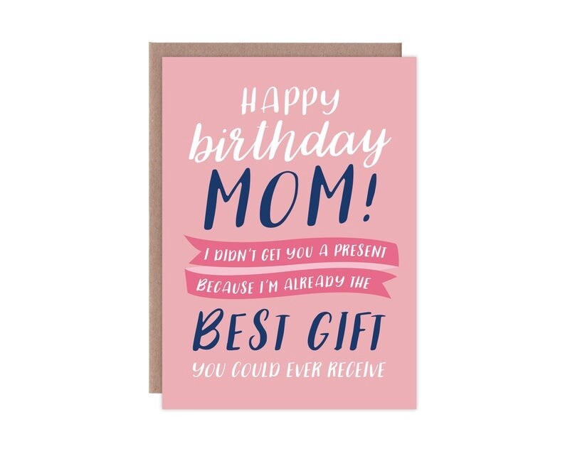 Best Gift Mom Birthday Card
