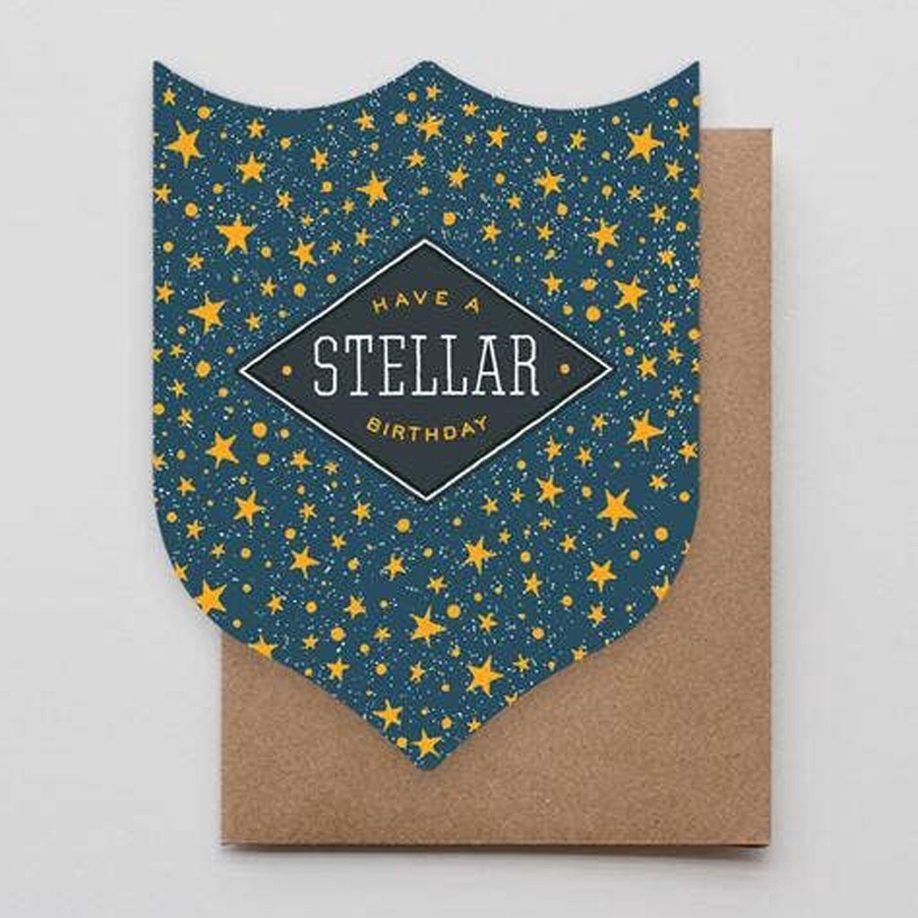 Stellar Birthday Badge Card