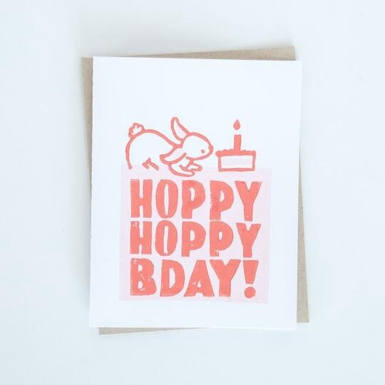 Hoppy Hoppy Birthday Card