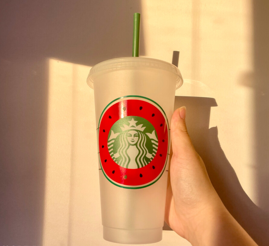 Watermelon Starbucks Cup