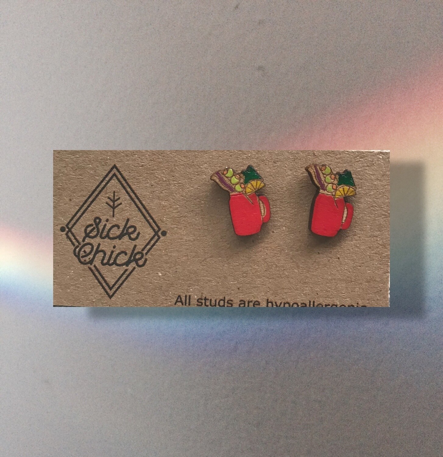 Earrings Caesars, Color: Red