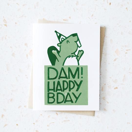 Dam, Happy Birthday Card