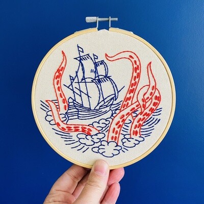 Release the Kraken Complete Embroidery Kit