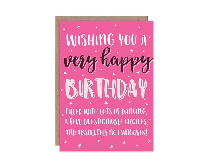 No Hangover Birthday Card