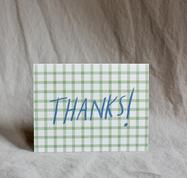 THANKS! GINGHAM - GREETING CARD