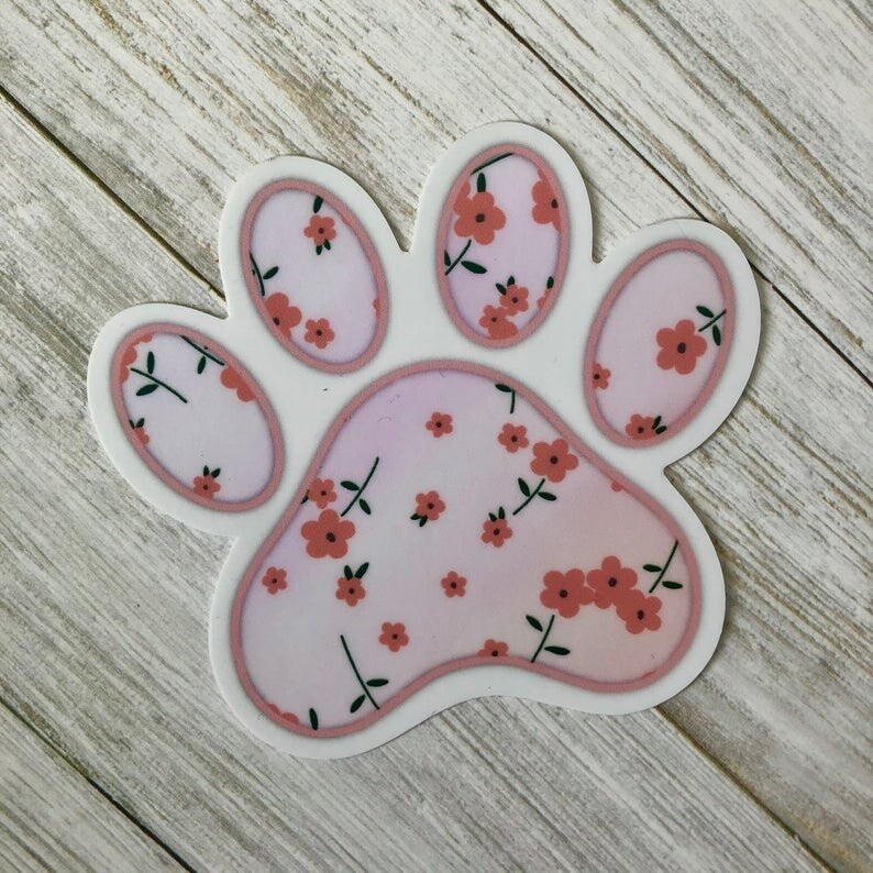TUUKKA FLORAL PAW VINYL STICKER