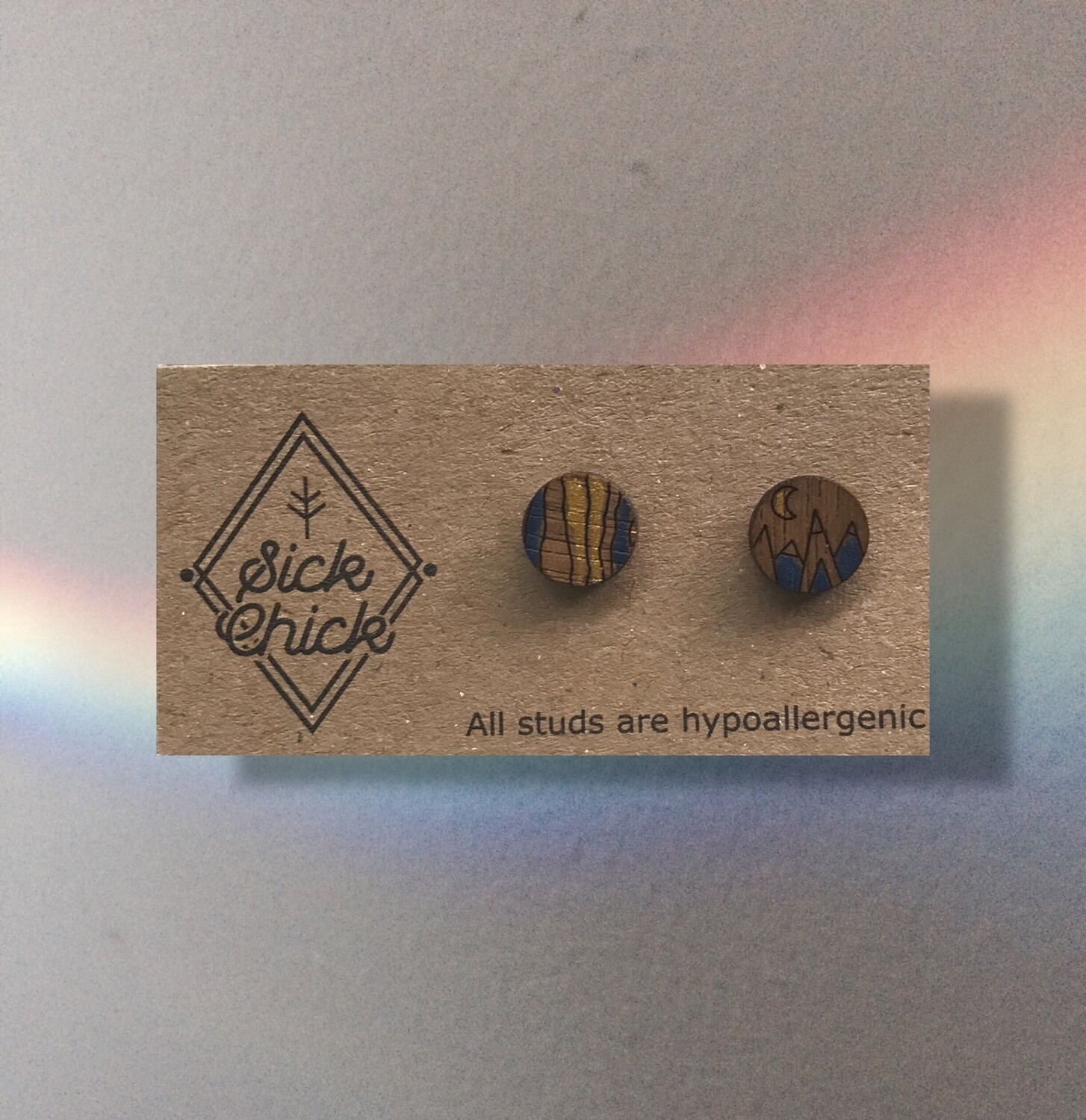 Earrings Universe [missmatching], Color: Blue/gold