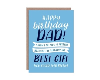Best Gift Dad Birthday Card