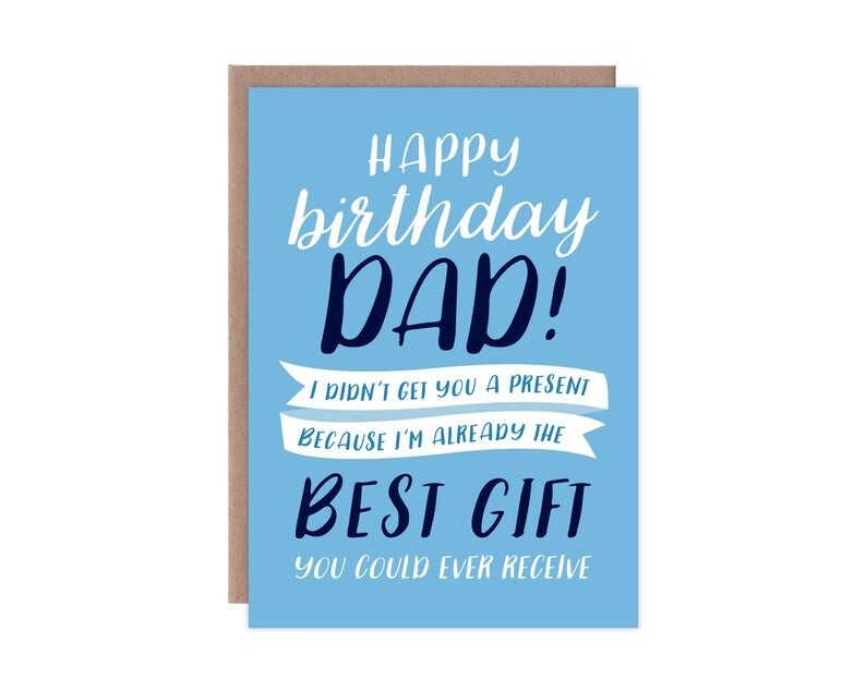 Best Gift Dad Birthday Card