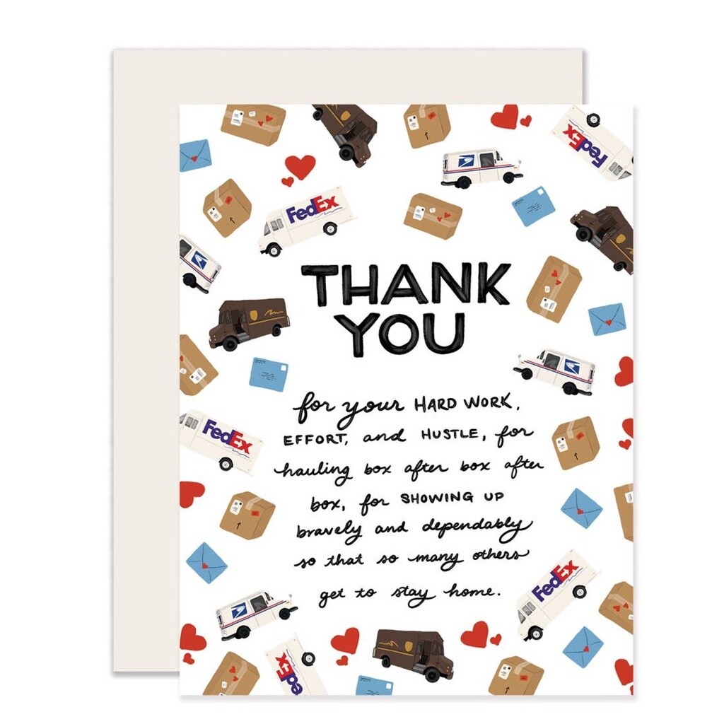 Mail &amp; Delivery Thank You Card