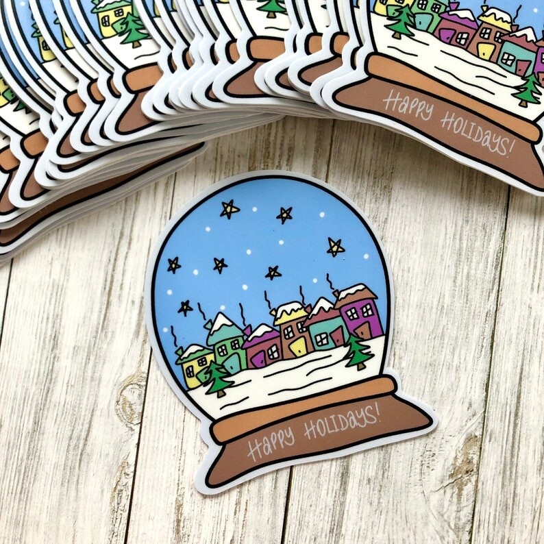 SNOW GLOBE VINYL STICKER