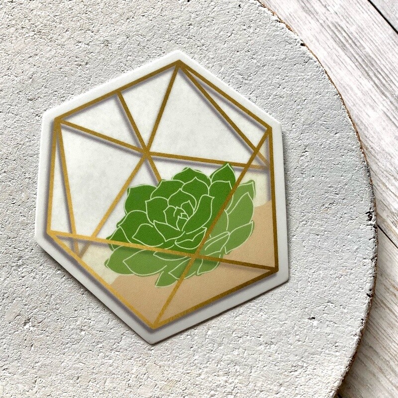 Succulent Terranium Vinyl Sticker