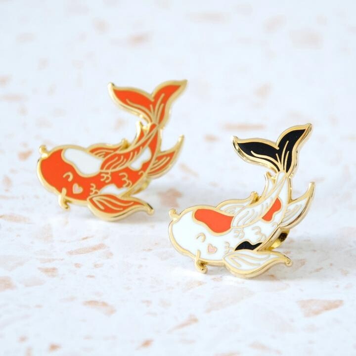 Koi Fish Enamel Pin