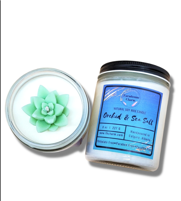 Orchid &amp; Sea Salt Candle