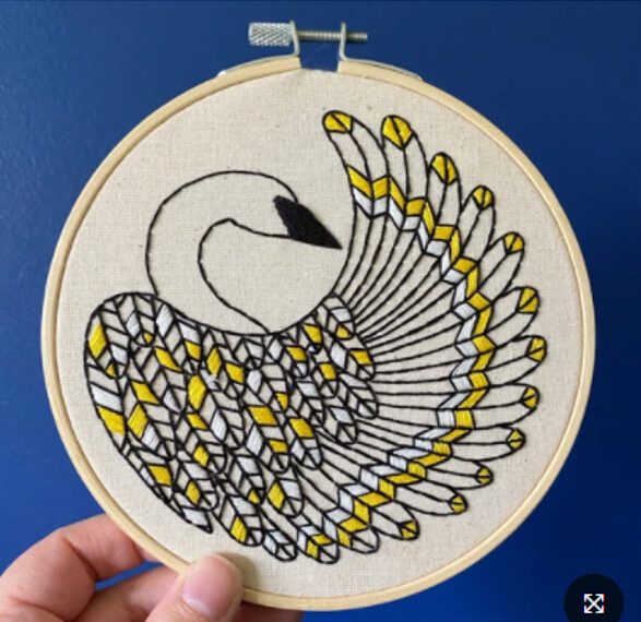 Trumpeter Swan Complete Embroidery Kit