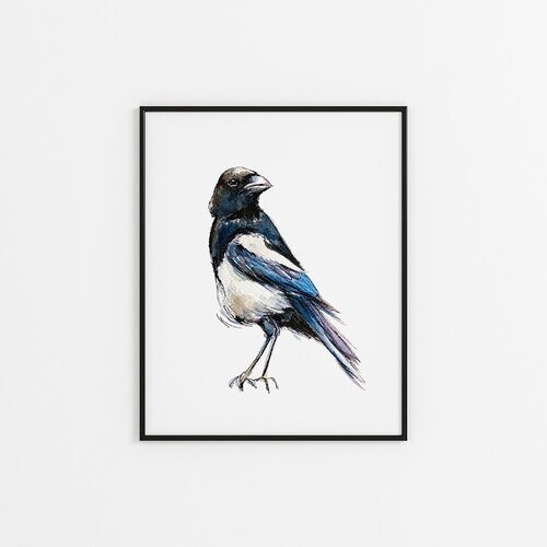 Single Magpie Print