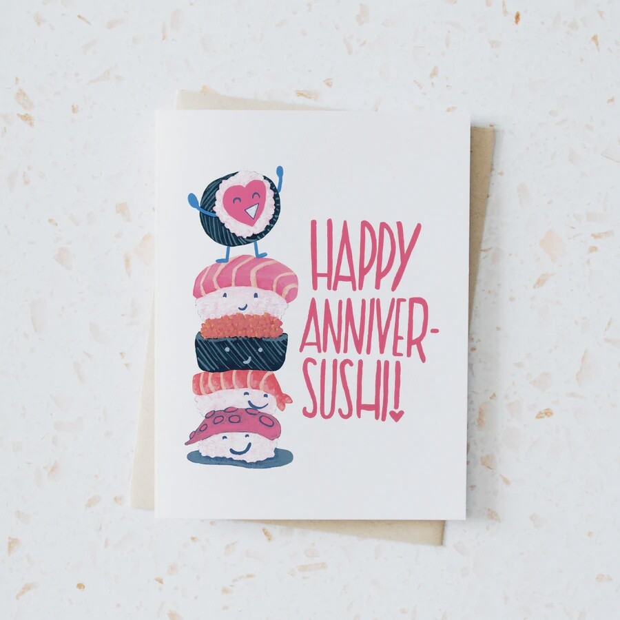 Happy Anniver-Sushi Card