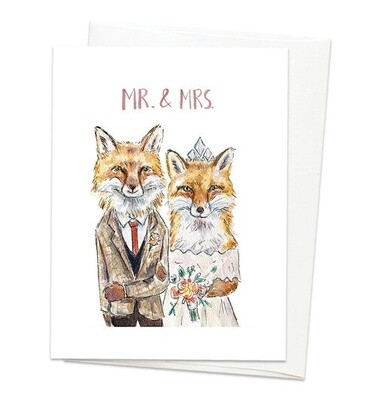 Fox Wedding Card