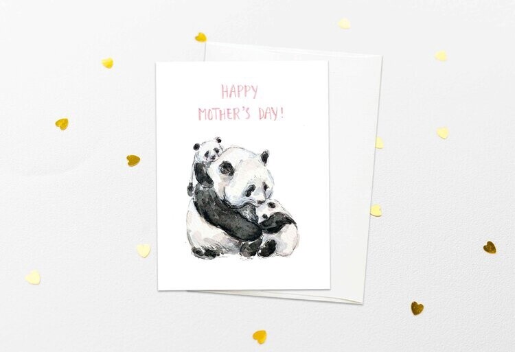 Panda Mother&#39;s Day Card