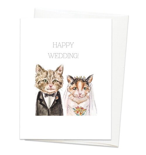 Cat Wedding Card #1