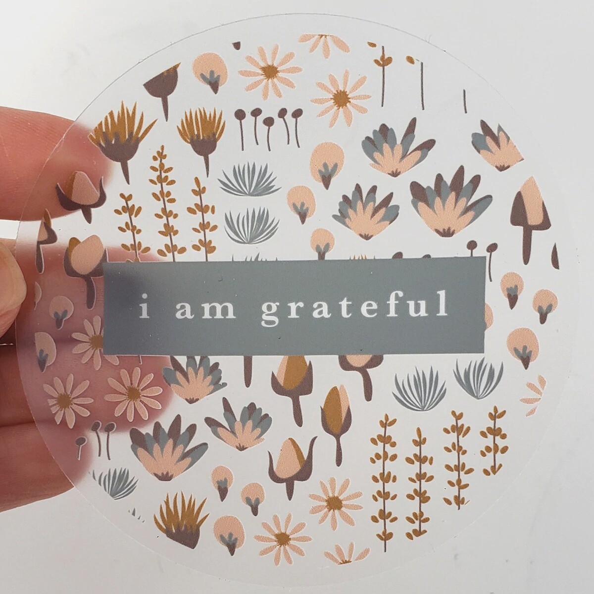 Sweetness 3&quot; Clear Gratitude Sticker
