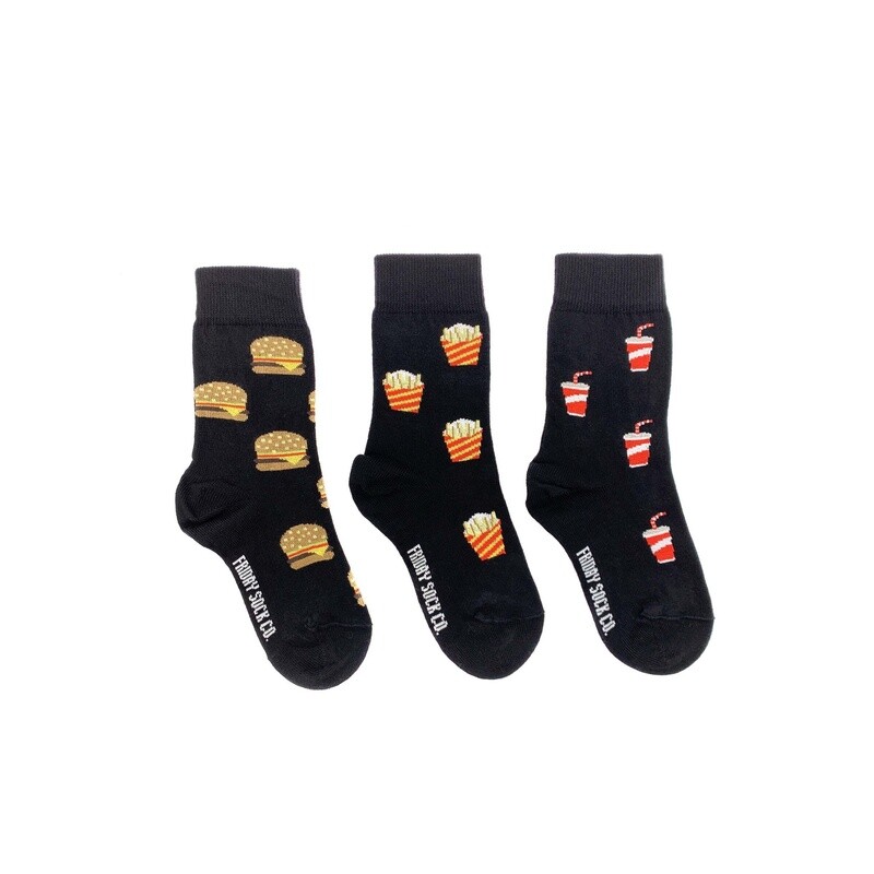 Kid&#39;s Burger, Fries, &amp; Soda Socks