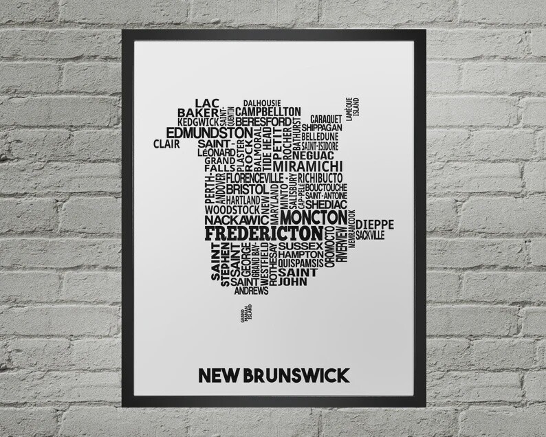 New Brunswick Cities Map