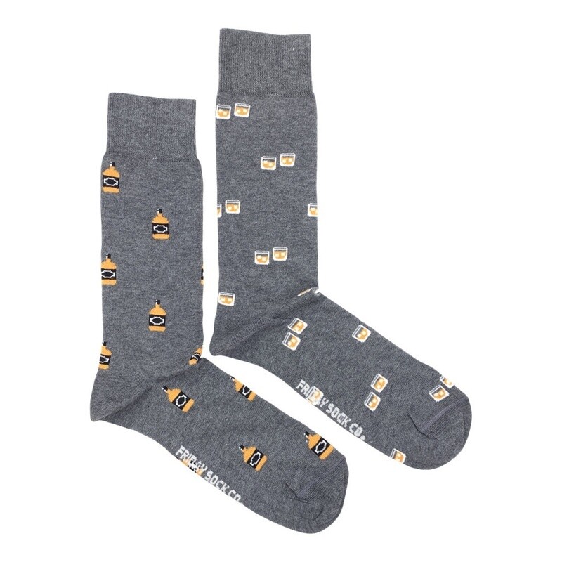 Men&#39;s Glass &amp; Bottle Whiskey Socks