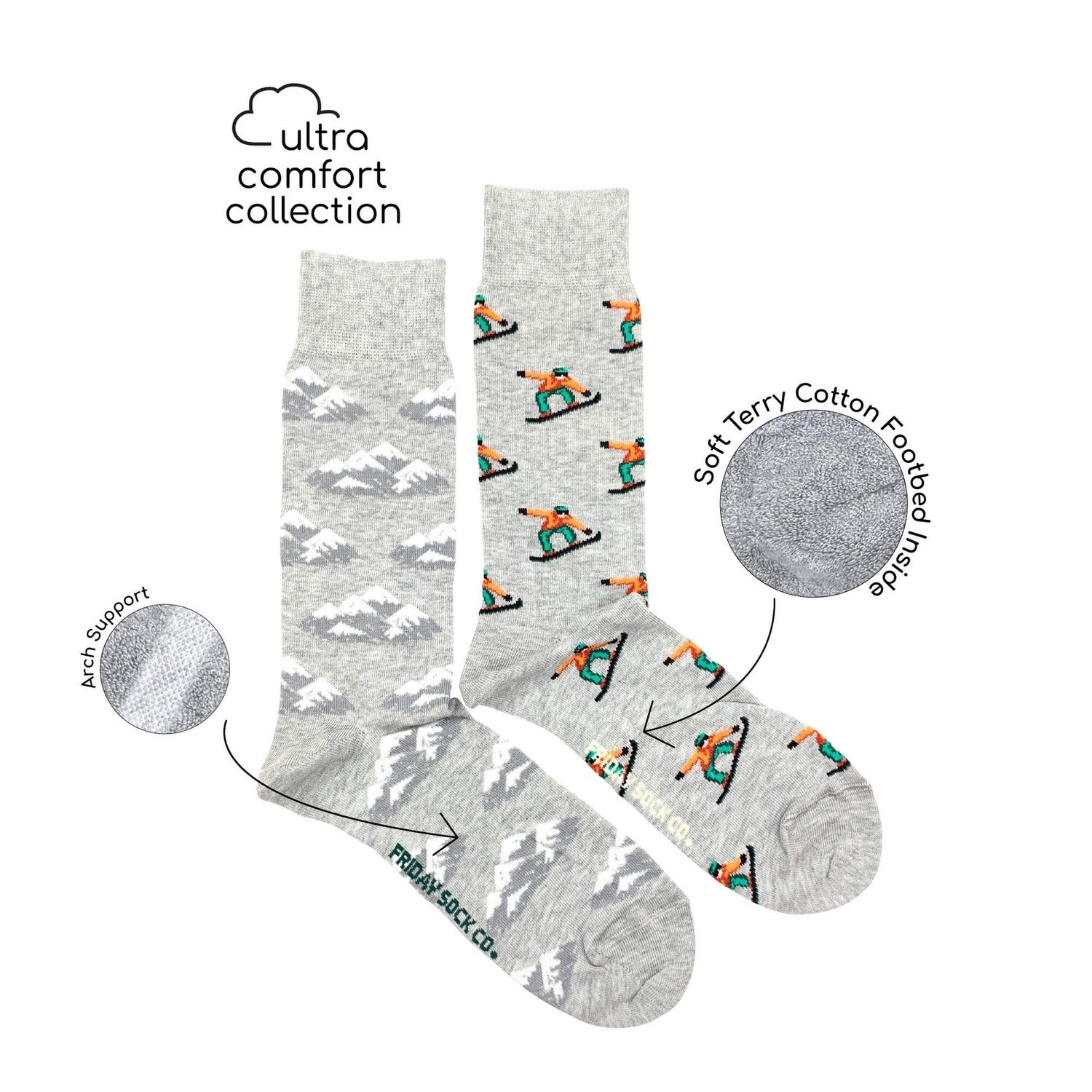 Men&#39;s Ultra Comfort Fit Snowboarder Socks
