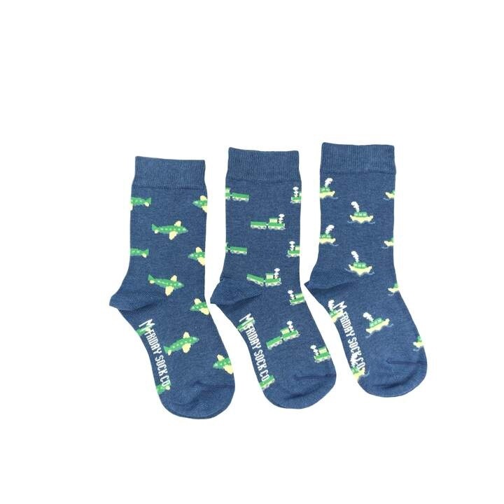 Kid&#39;s Plane, Train, &amp; Boat Socks