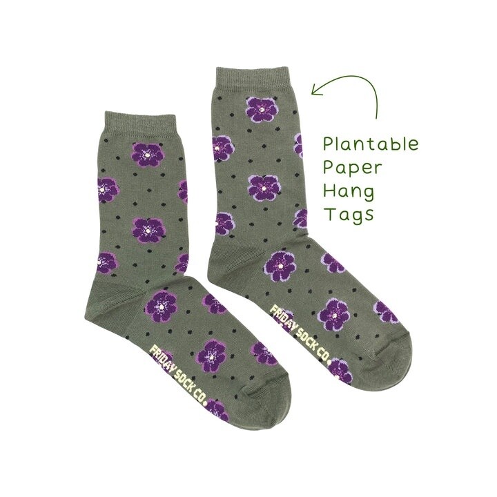Women&#39;s Pansy Floral Socks