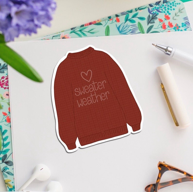 SWEATER WEATHER VINYL STICKER