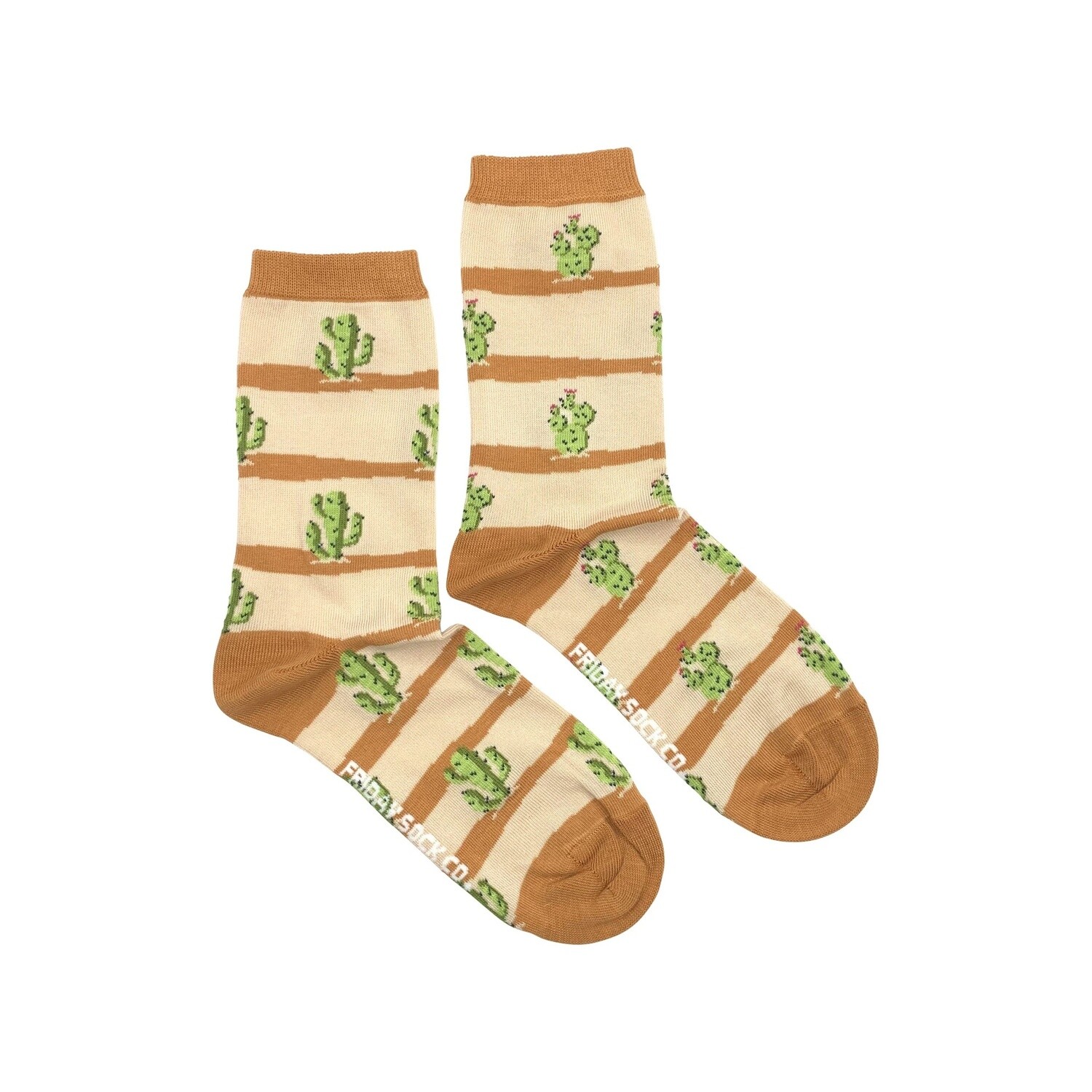 Women&#39;s Striped Cactus Socks